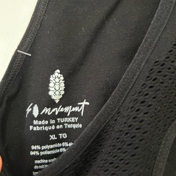 Free People Movement NWT Sports Crop Bra Black Size XL - Picture 5 of 5